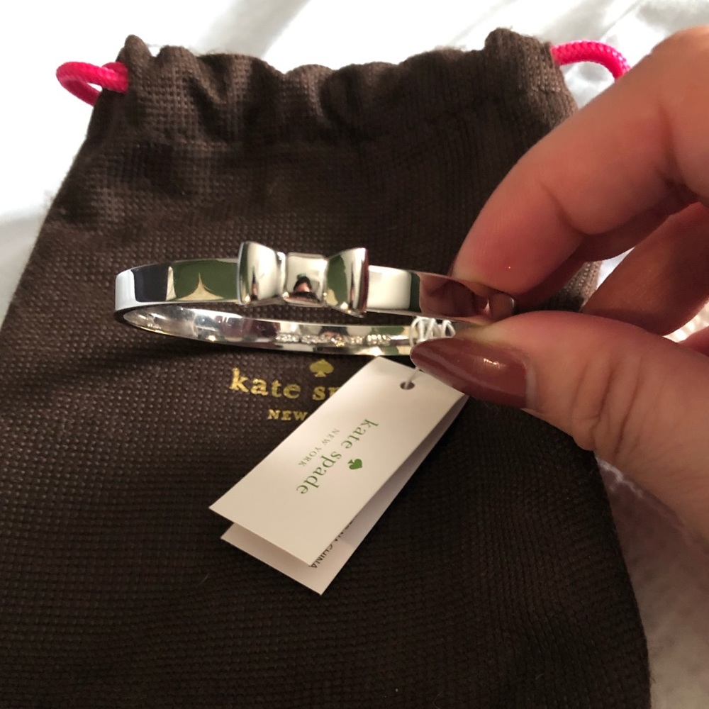 NWT Kate Spade “Take A Bow” Bracelet - Silver